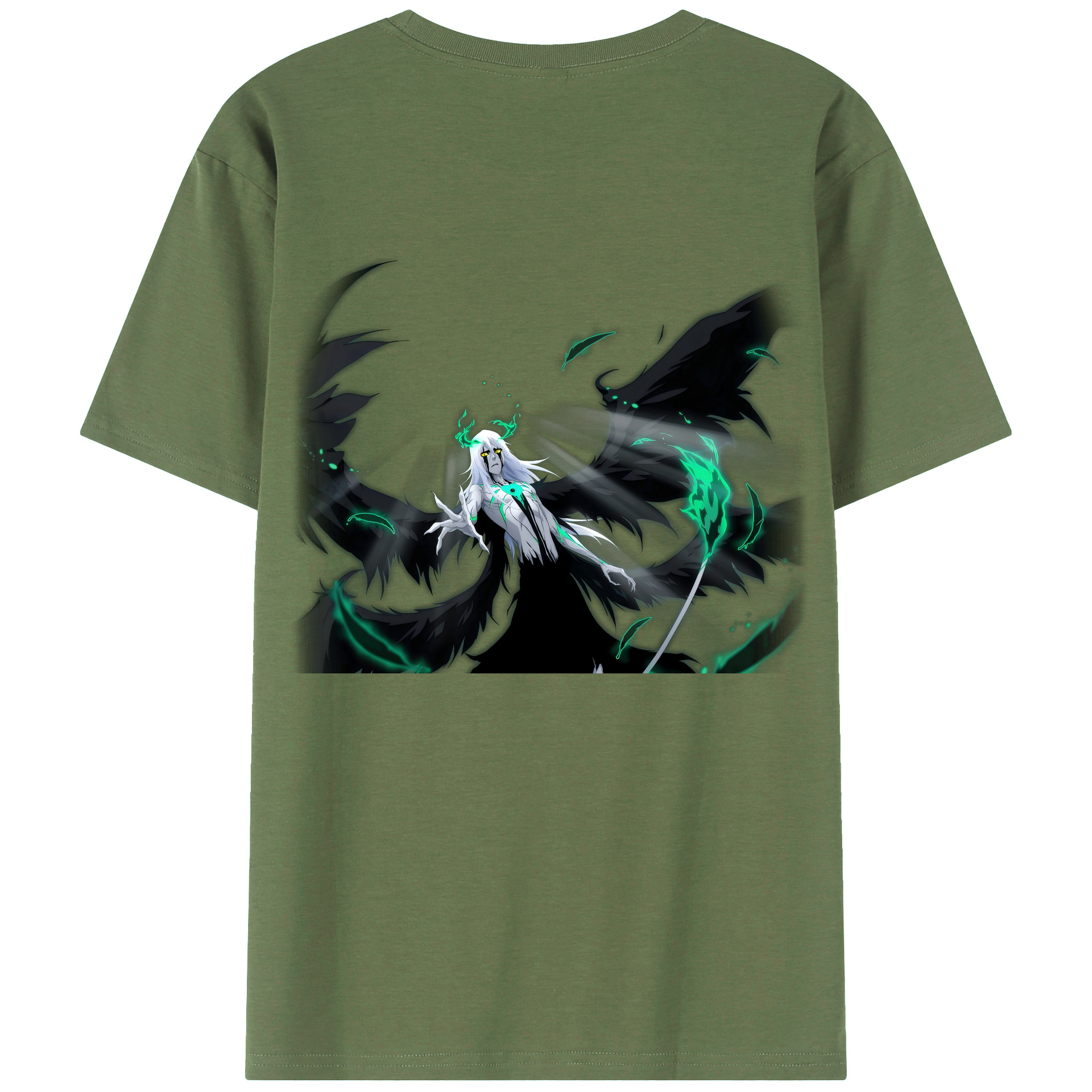 （画像用） ブリーチ ウルキオラ·シファー BLEACH Ulquiorra cifer 綿100％ メンズ半袖Tシャツ（バックプリント） 通気性